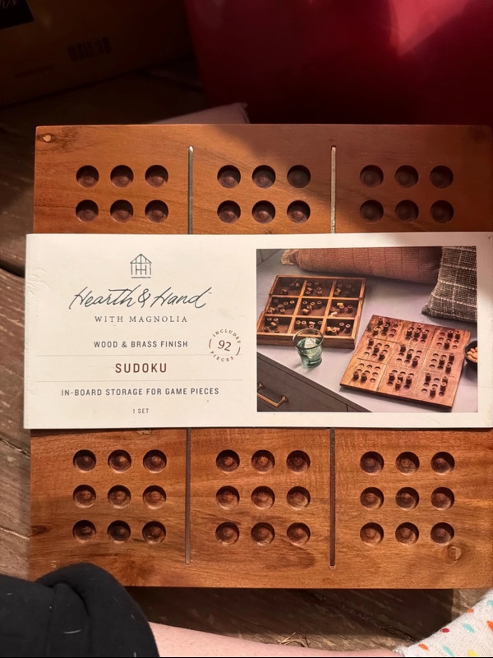 Hearth & Hand Wooden Sudoku Game Set - Brown